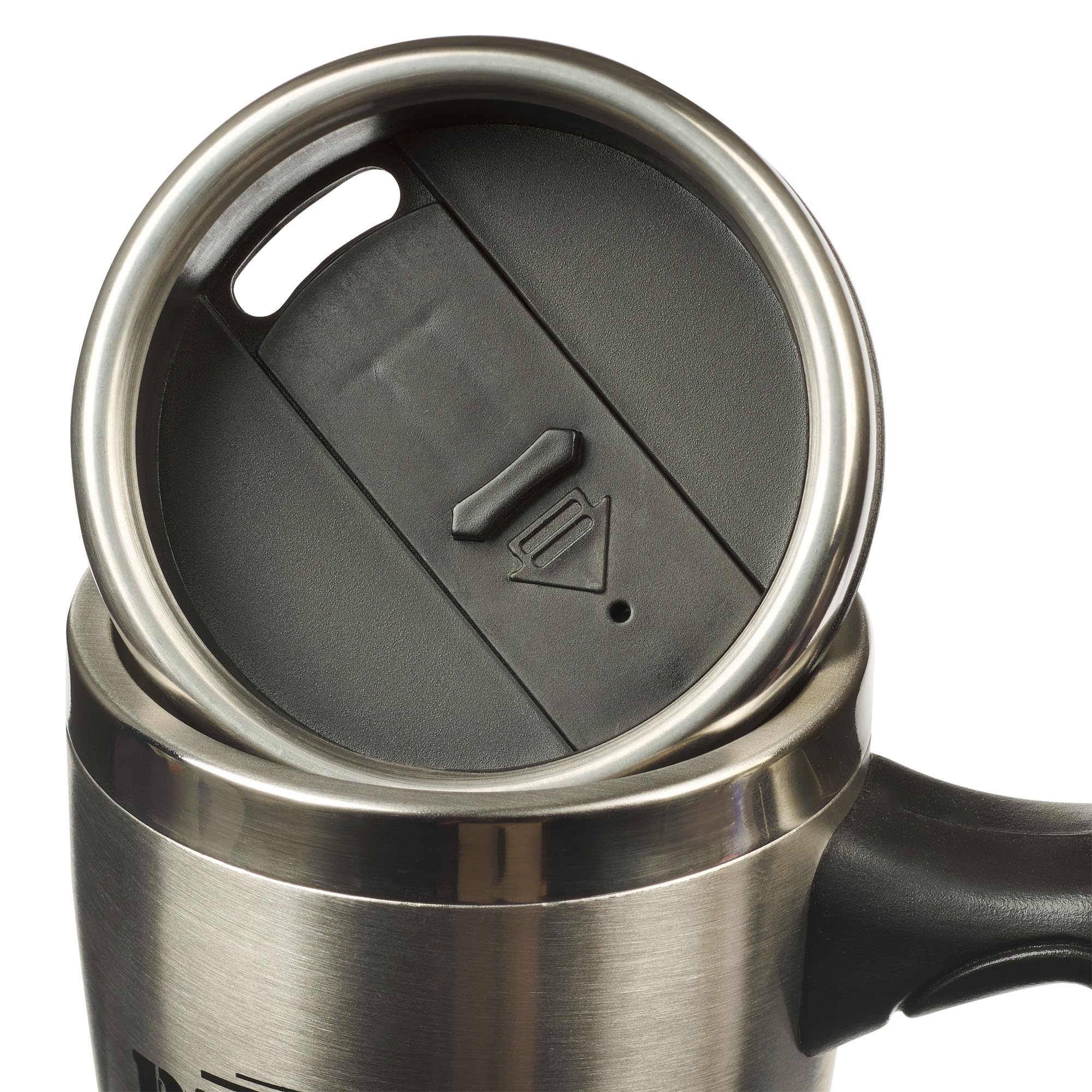 Christian Art Gifts travel mug wide mouth opening for easy cleaning.