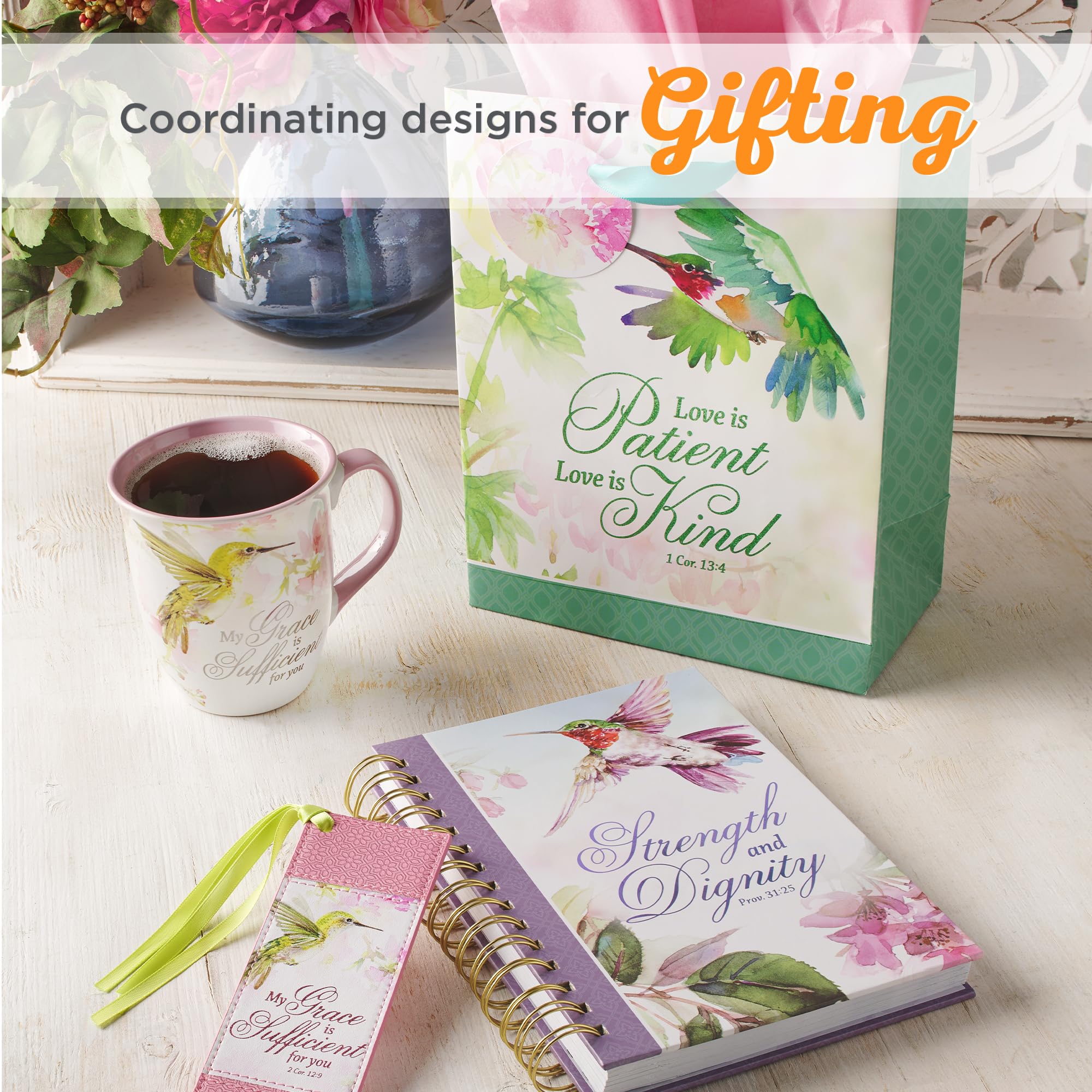 Christian Art Gifts Watercolor flowers wrap mug highlights carefree style for gifts
