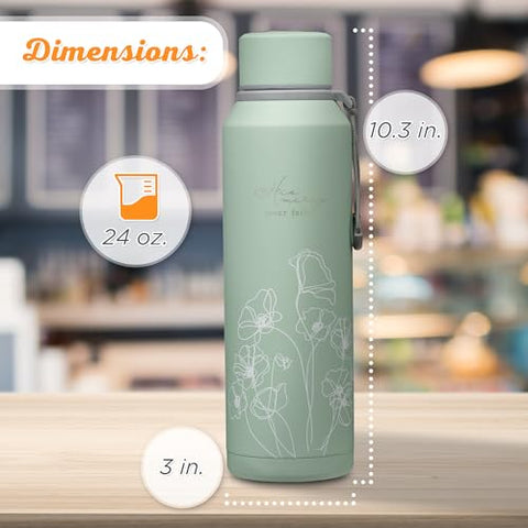 Christian Art Gifts wide-mouth design allows ice addition and easy cleaning