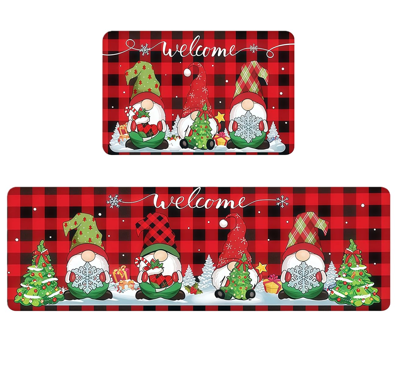 Christmas Snowman Kitchen Rug 16x23 enhances festive kitchen decor.