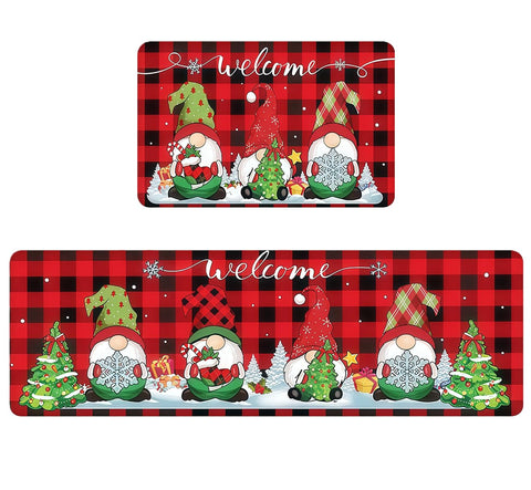 Christmas Snowman Kitchen Rug 16x23 enhances festive kitchen decor.