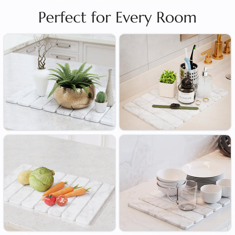 Chrome Club Stone Drying Mat made from diatomaceous earth, eco-friendly and plastic-free.