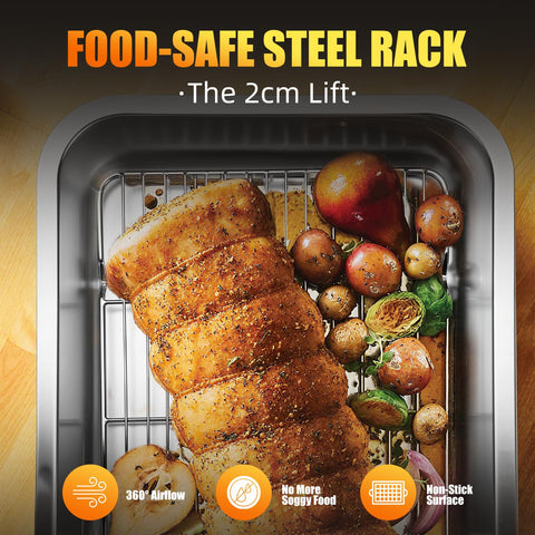 Chrysovereign dishwasher-safe roasting pan simplifies cleanup after meals