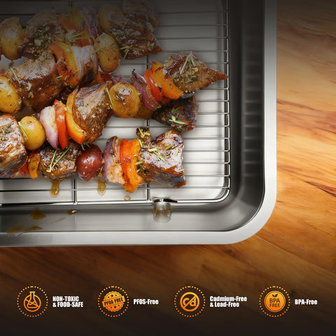 Chrysovereign low-profile handles on spacious pan fit compact storage