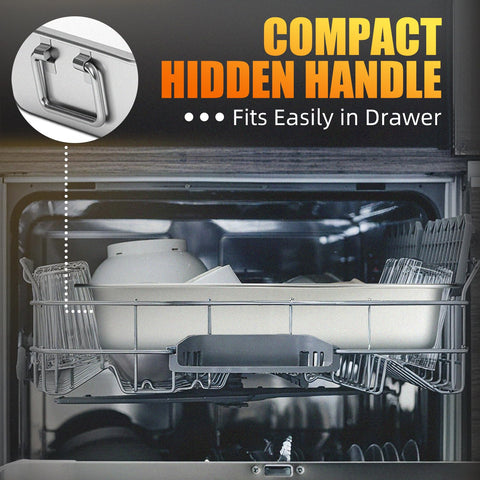 Chrysovereign two-centimeter steel rack elevates food for even heat