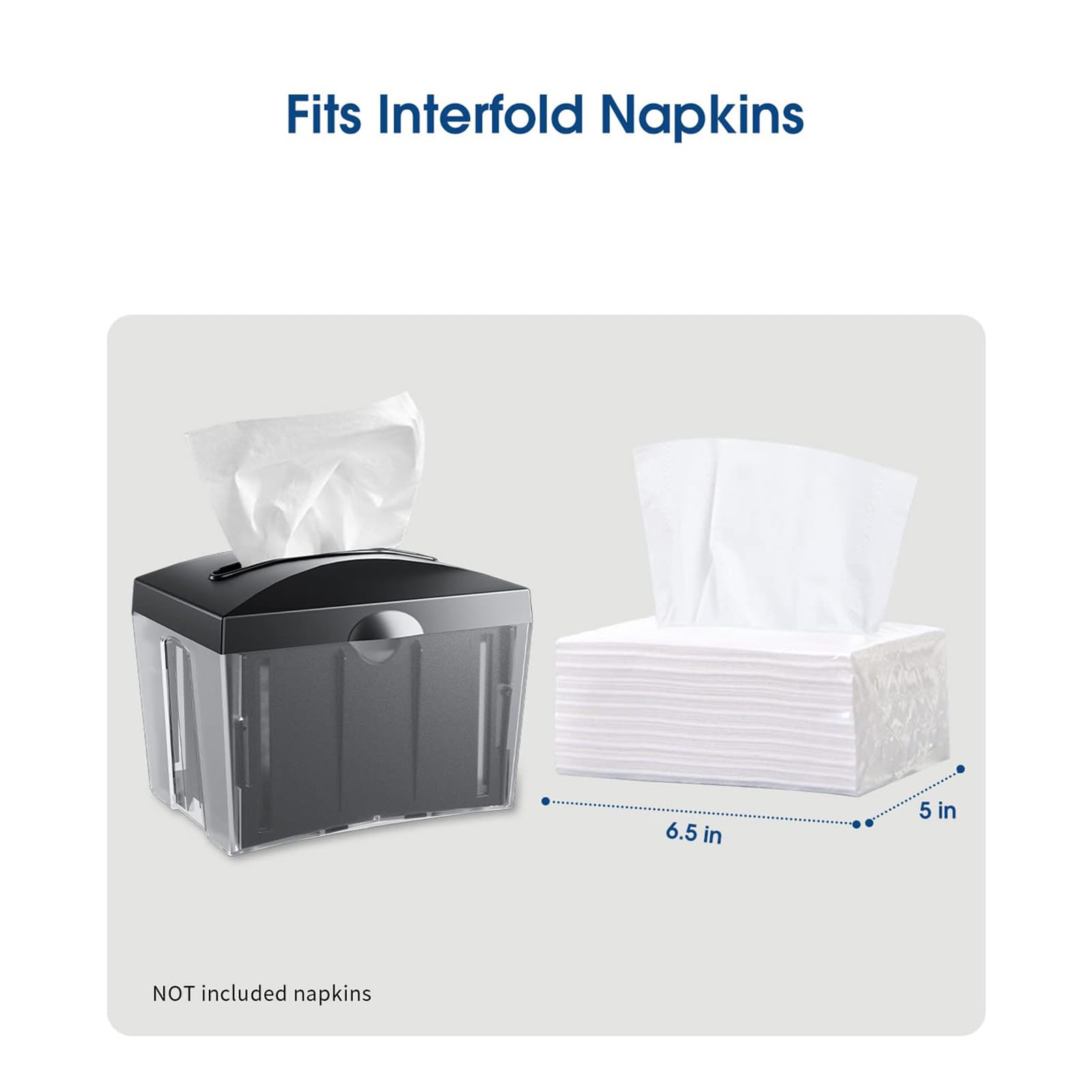CHUANGDIAN Napkin Dispenser Wide Slots offer easy pull for customers.