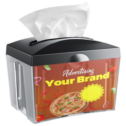 CHUANGDIAN Tabletop Napkin Dispenser Black provides quick, tidy service at the counter.