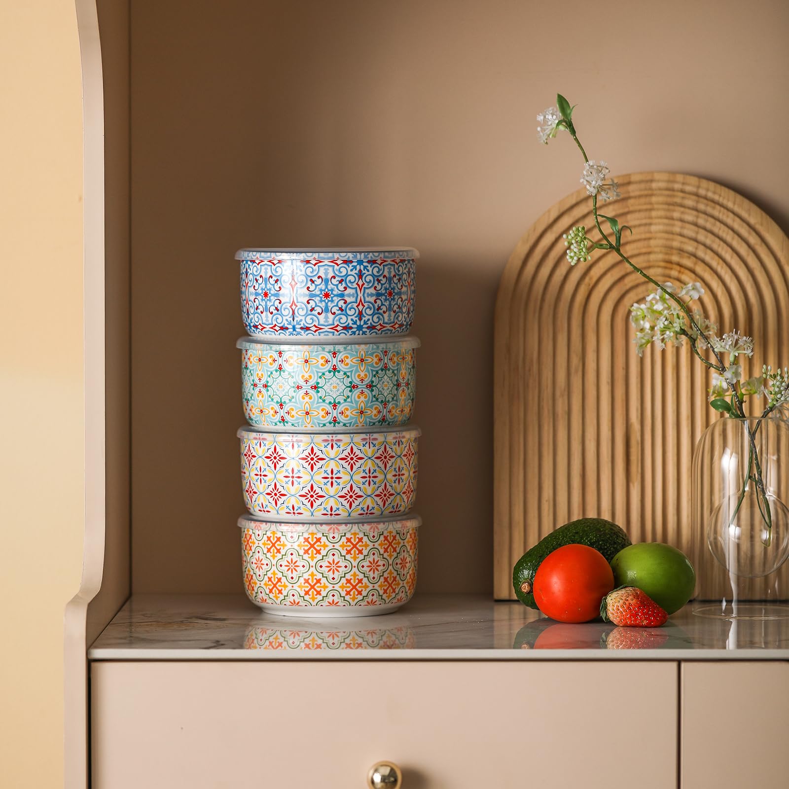 Chubacoo porcelain bowl on table ready for meal prep or office lunch