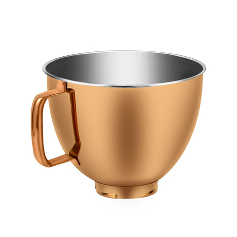 CHUDODO copper color mixer bowl fits KitchenAid tilt-head mixers for stylish upgrade.