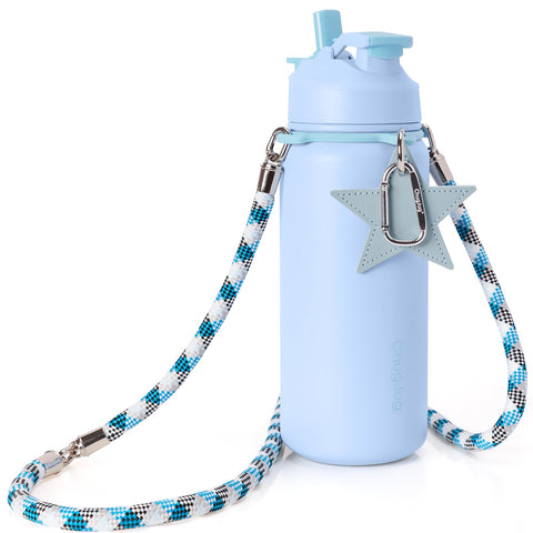 ChugJug 32oz insulated bottle with strap for hands-free hydration on the go