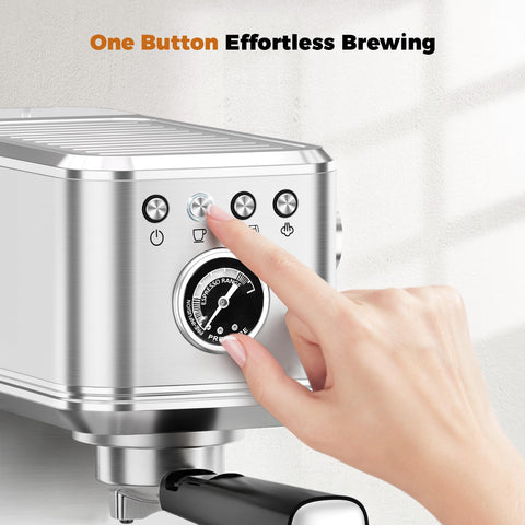 CHULUX Elite pump close-up highlighting 20 bar pressure for fast brewing