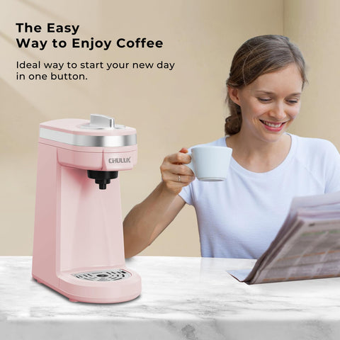 CHULUX single-serve brewer ideal for home, office, or travel setups.