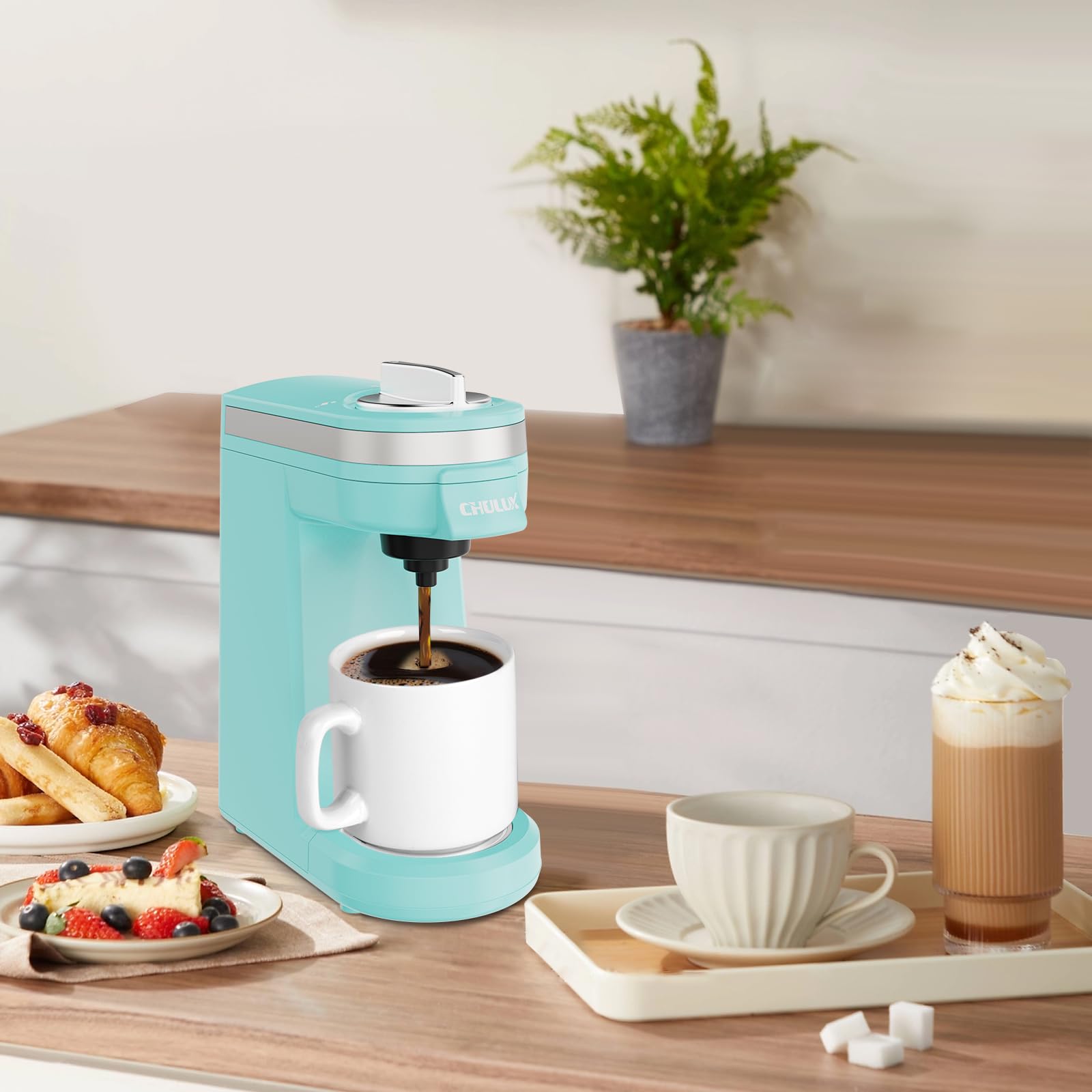 CHULUX Mini Coffee Maker four-hole piercing needle for full flavor extraction