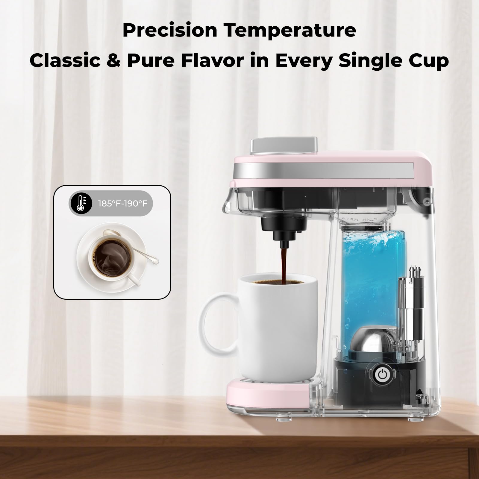 CHULUX mini coffee maker has detachable parts for easy cleaning.