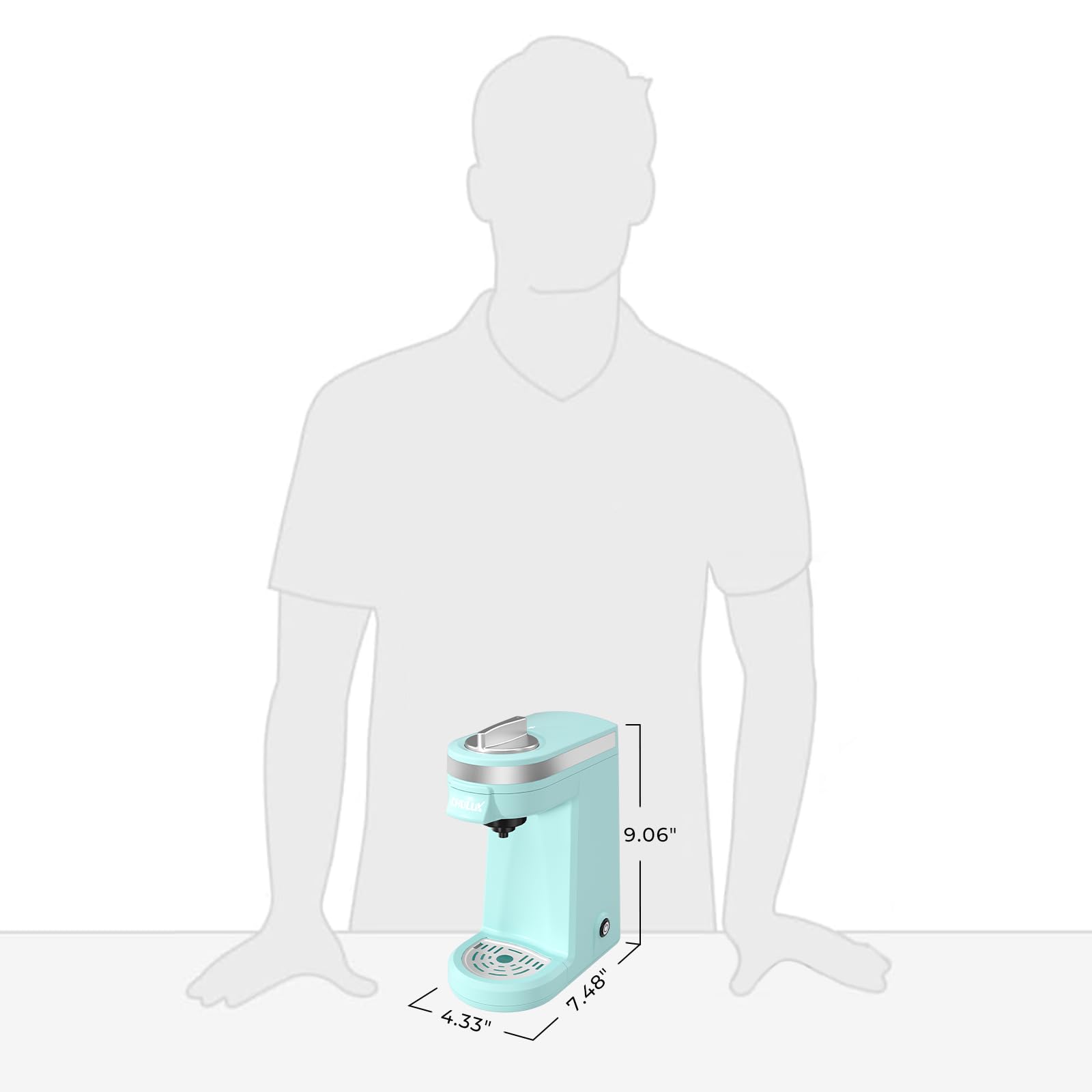 CHULUX Mini Coffee Maker portable design suitable for travel and hotel stays