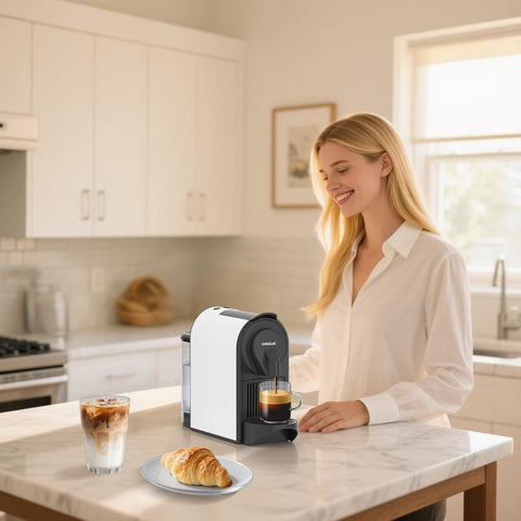 CHULUX 20-bar pump delivers rich crema for a smooth shot.