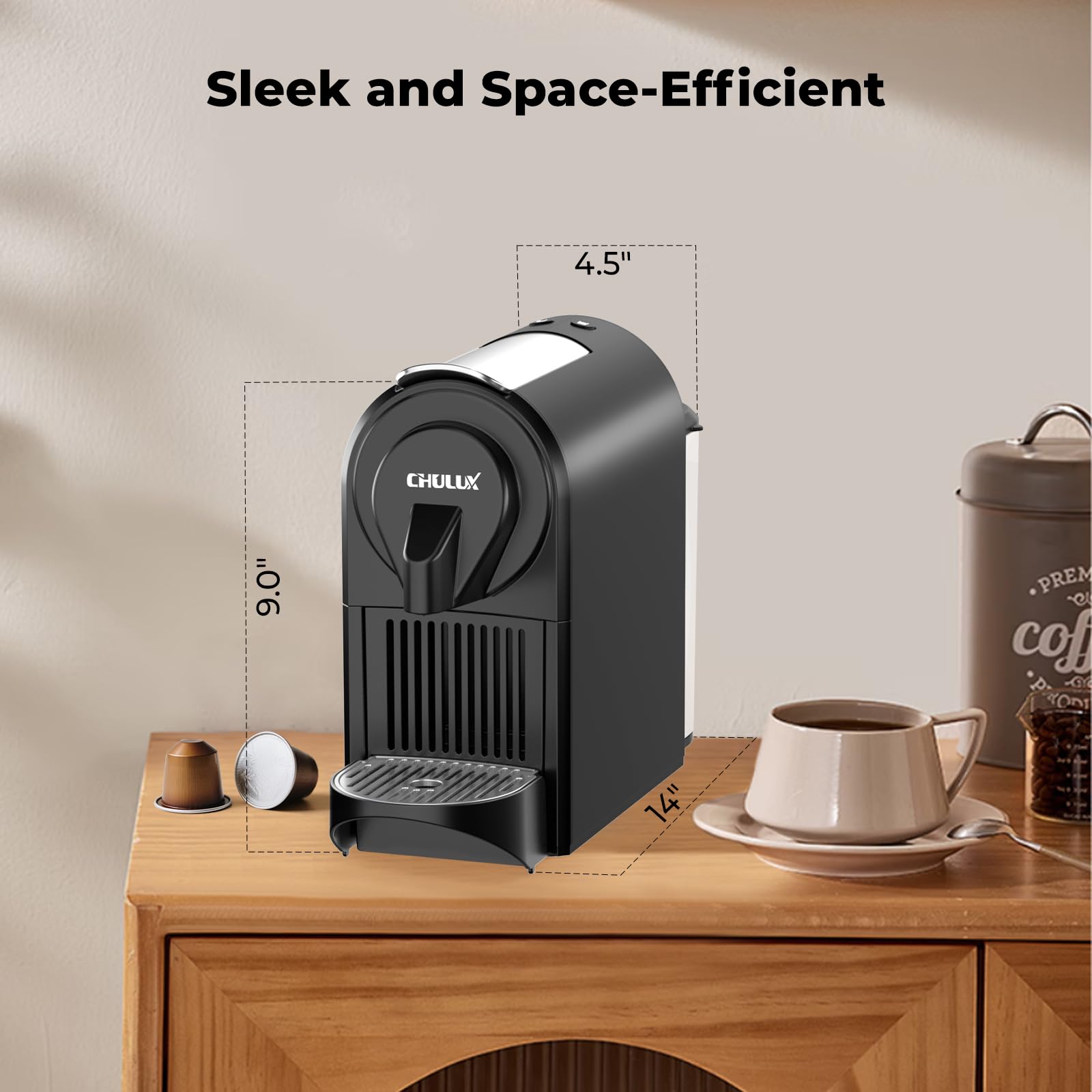 CHULUX mystic black design adds sleek style to any kitchen.