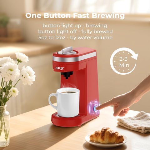 CHULUX one-button brew demonstrates easy operation during busy mornings.