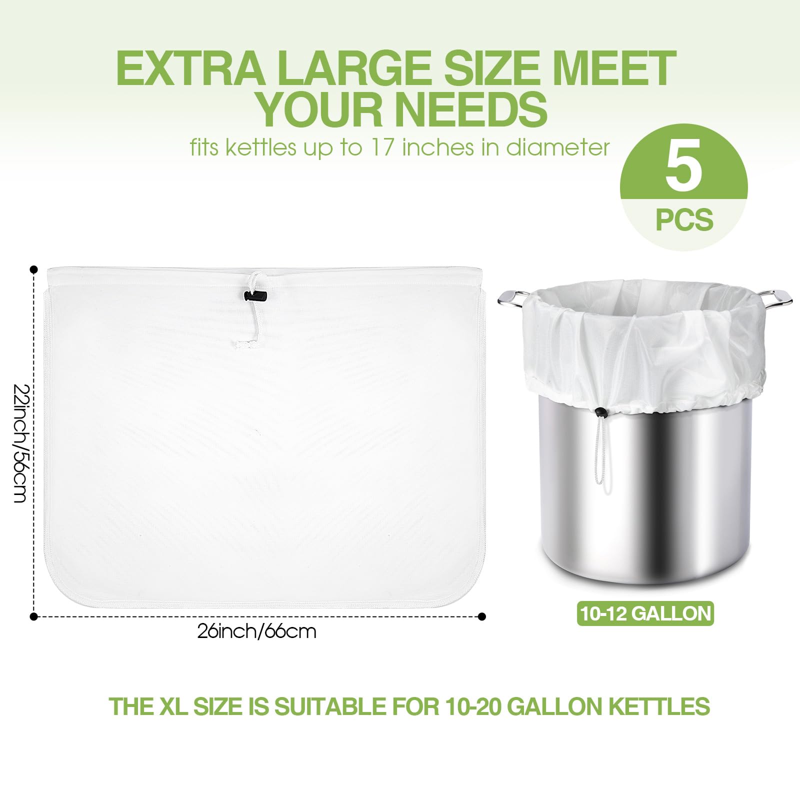 Chumia brew bags with drawstring design prevents slipping