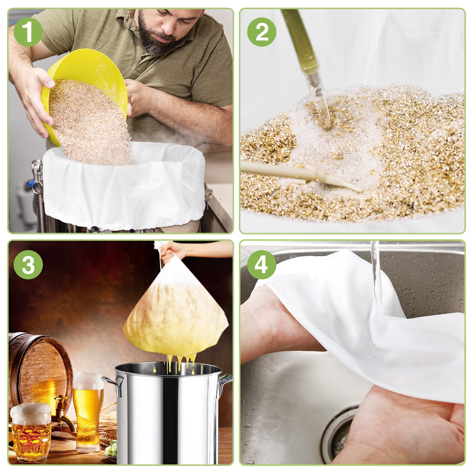 Chumia brew bags washable and reusable for repeated use