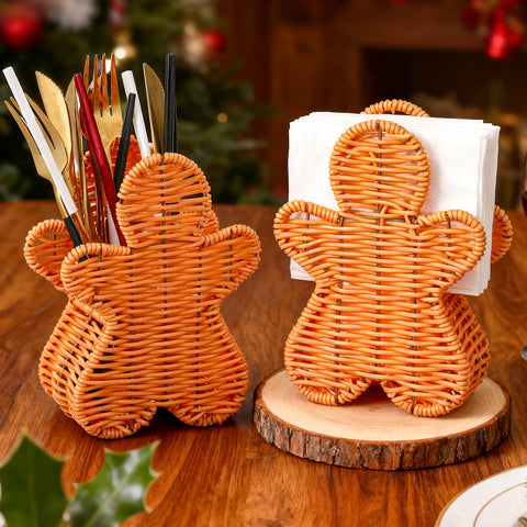 Chunful gingerbread candy basket doubles as storage for small treats.
