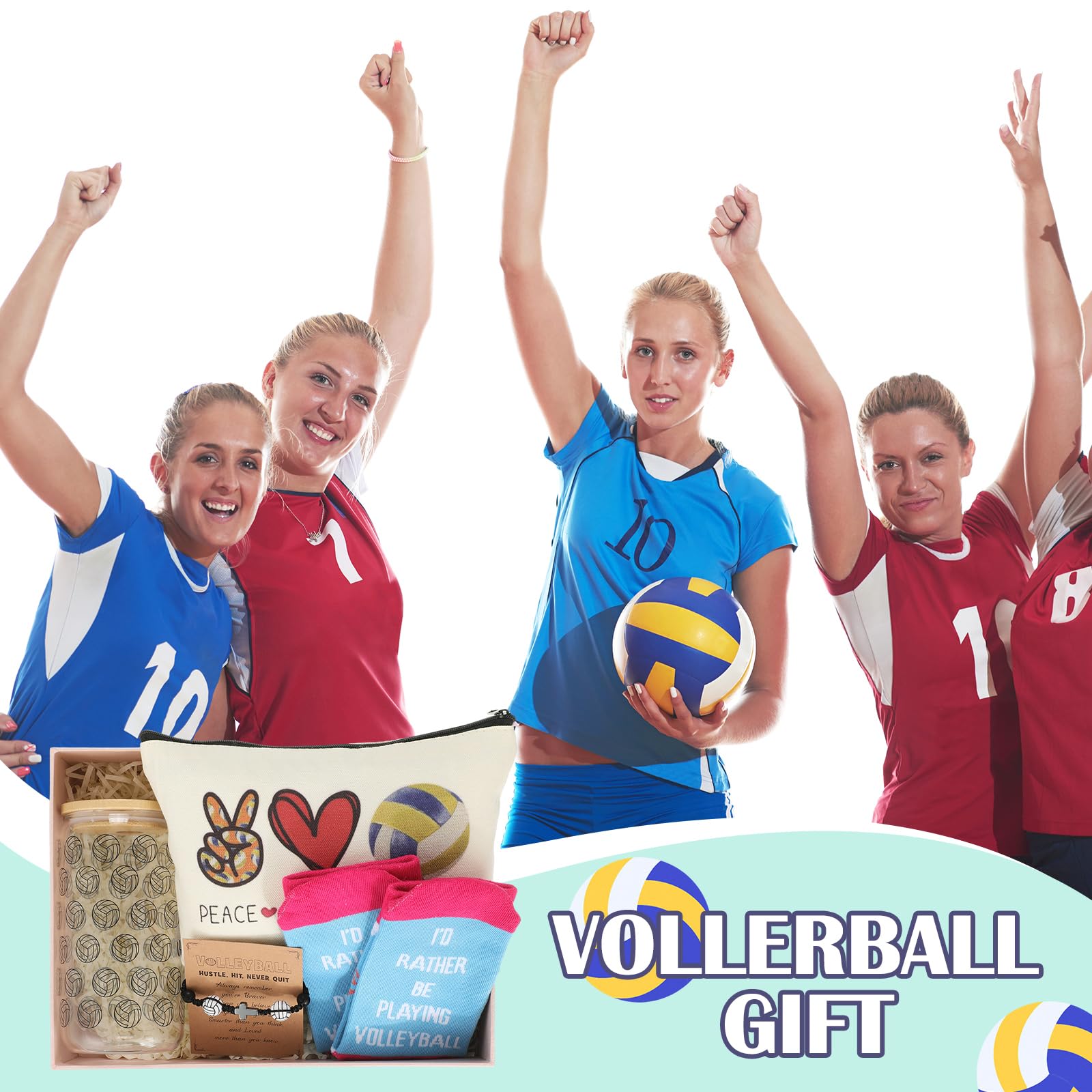 Chunful volleyball gift-set flatlay shows complete team-ready essentials.