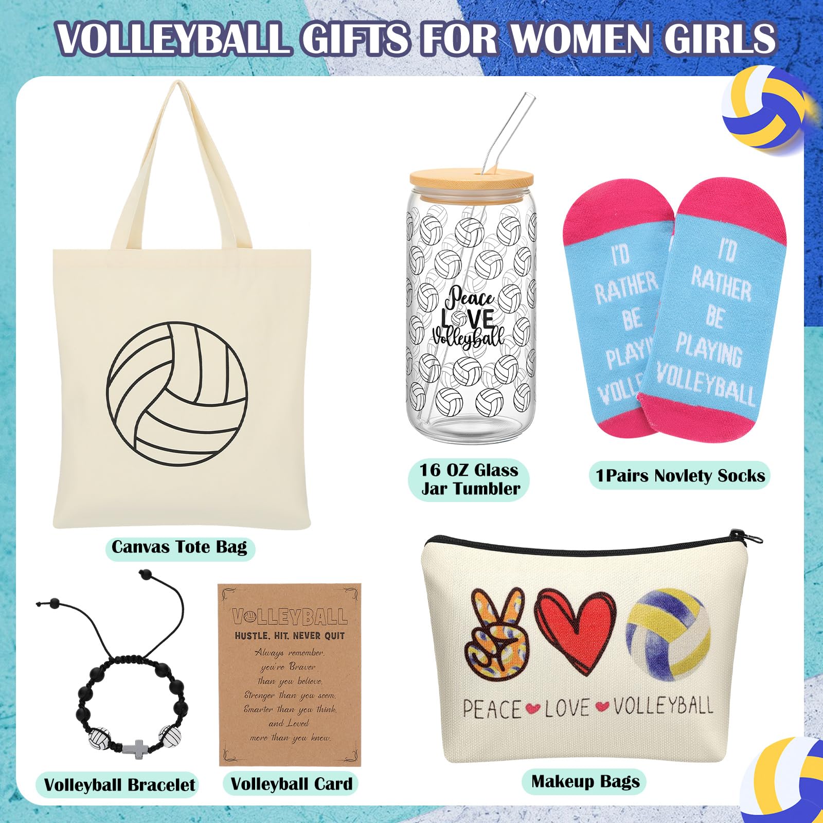 Chunful volleyball makeup bag keeps practice essentials organized.
