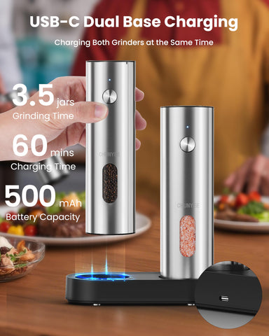 Chunyee electric grinder with ceramic core for consistent texture.
