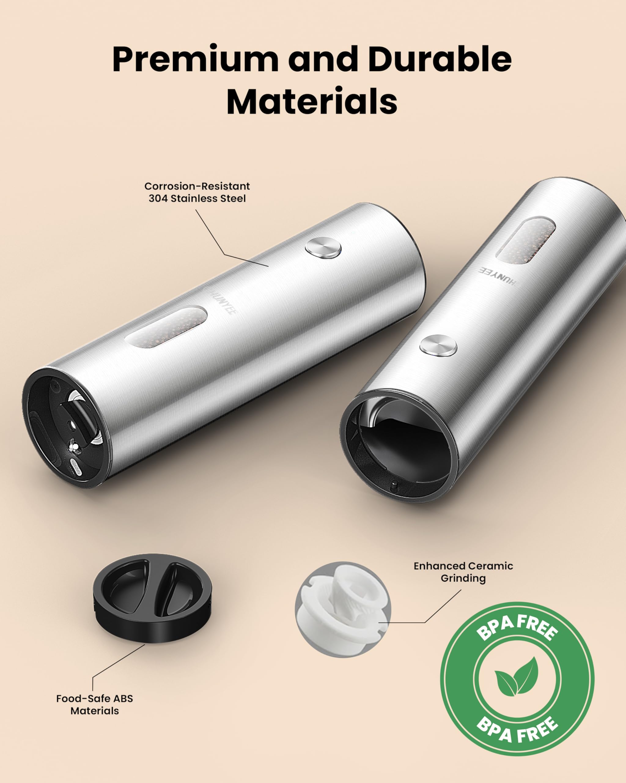 Chunyee large-capacity grinder reduces refills during long cooking sessions.