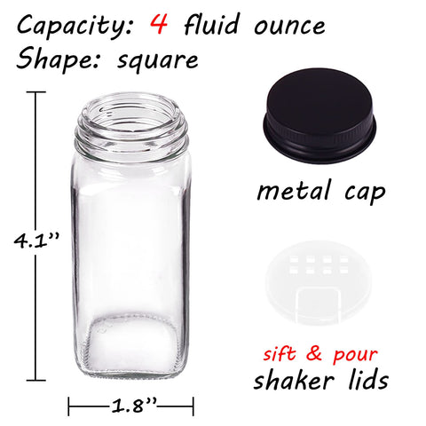 Churboro shaker lids with two designs for powders and grains