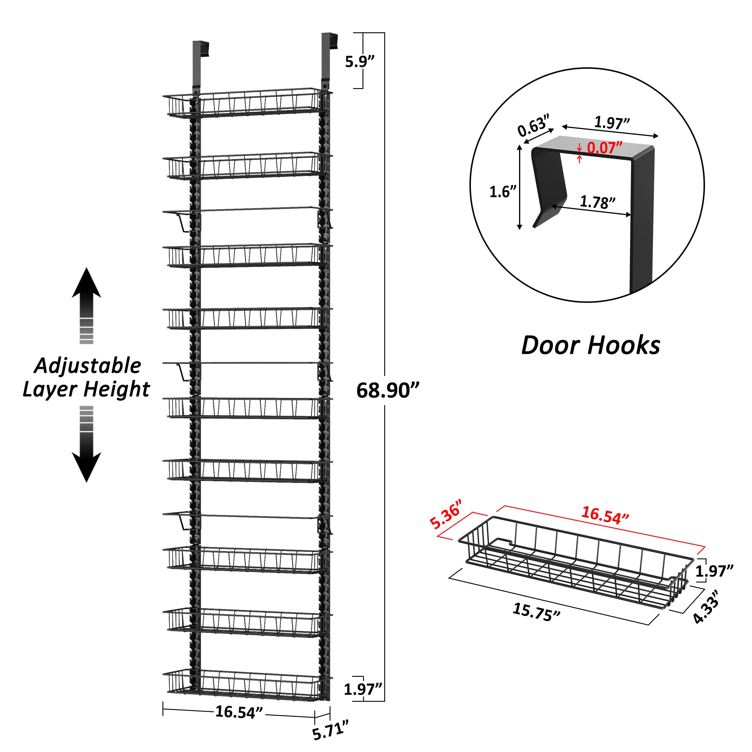 Churboro wall-mounted spice rack demonstrates flexible placement and space-saving design.