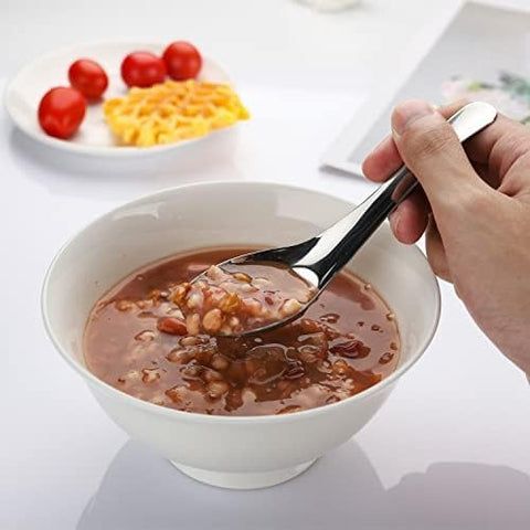 CHWAIKA spoons with classic round handle for steady handling