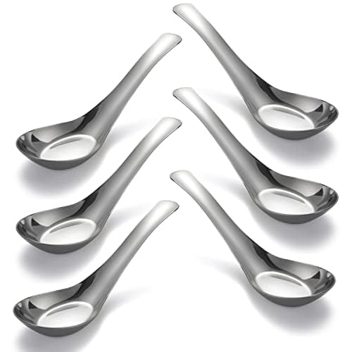 CHWAIKA spoons with wide heads ideal for ladling ramen and soup