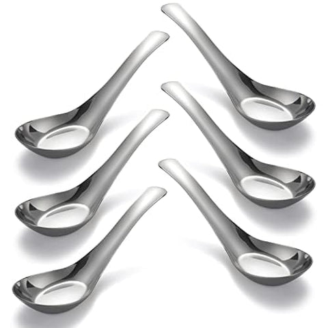 CHWAIKA spoons with wide heads ideal for ladling ramen and soup