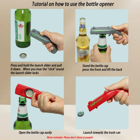 Chynexus blue cap-launcher close-up for lightweight outdoor bar and picnic use.