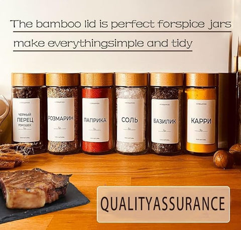 chyxqh bamboo spice lid packaging view shows 16-count set for replacement lids.
