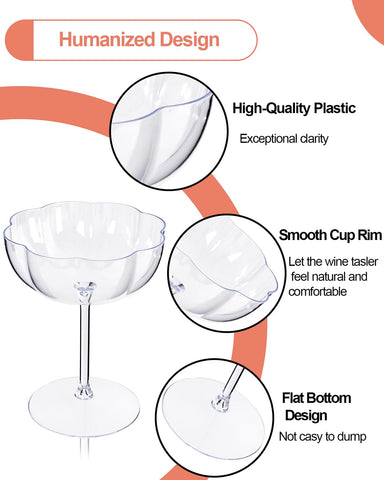 Ciaell petal rim adds modern flair to beverages.