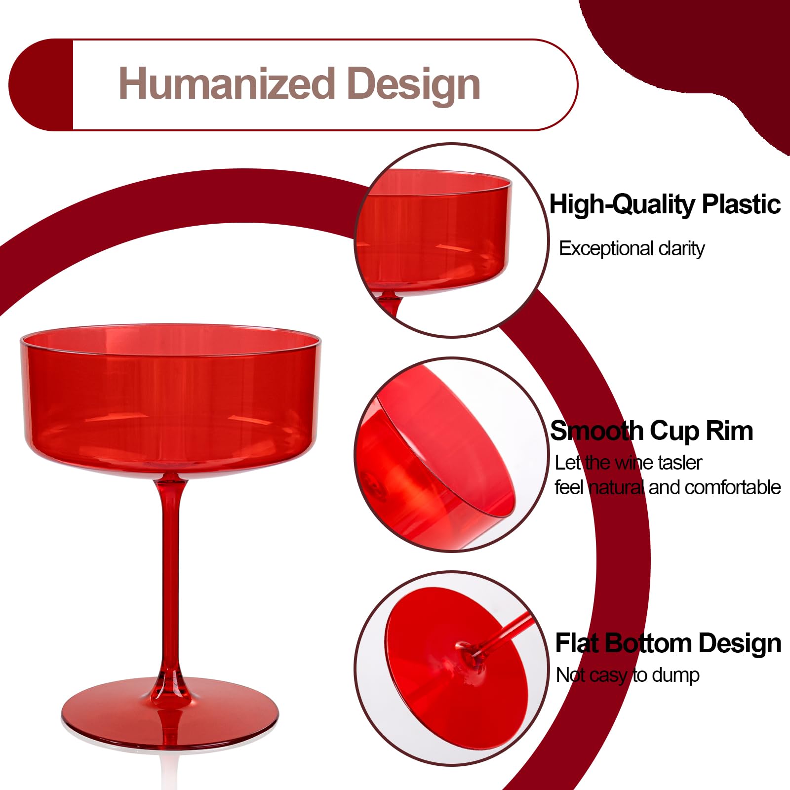 Ciaell BPA-free shatterproof plastic glasses for safe event service.