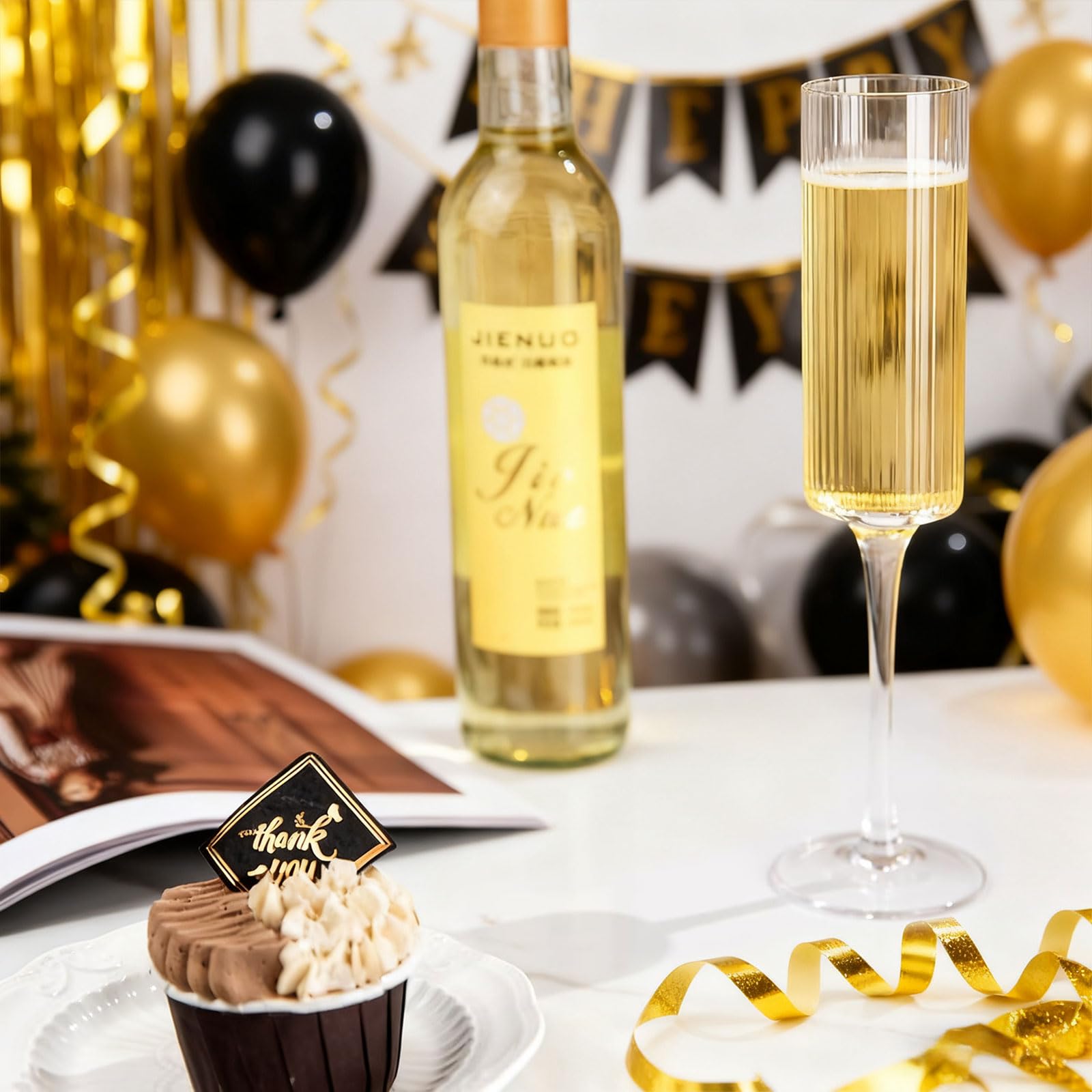 Ciaell crystal champagne glasses elevate formal meals and casual toasts alike