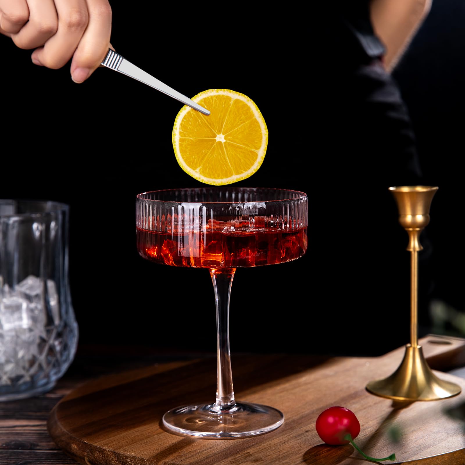 Ciaell coupe glass long handle for comfortable grip during use