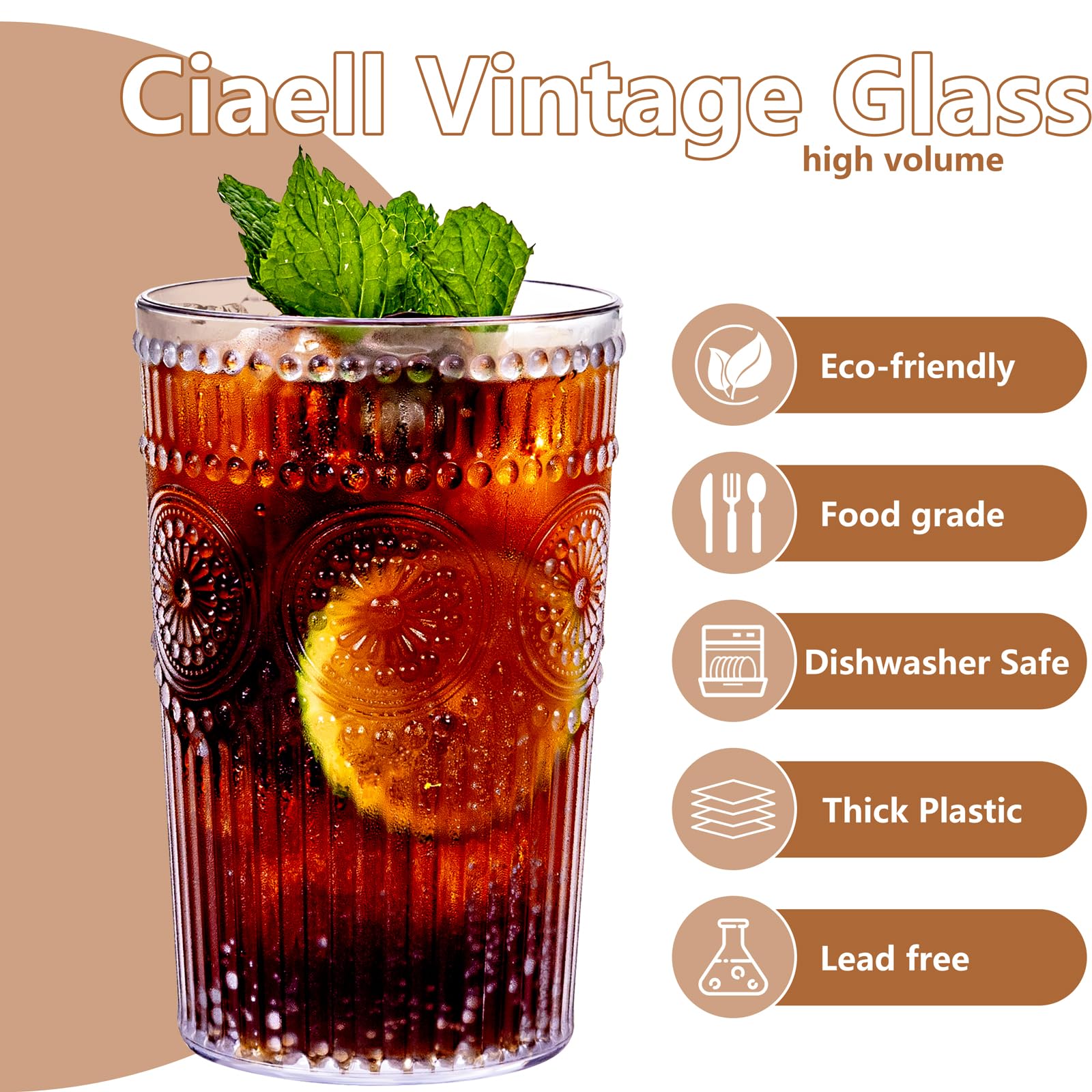 Durable BPA-free plastic by Ciaell for everyday use and outdoors.