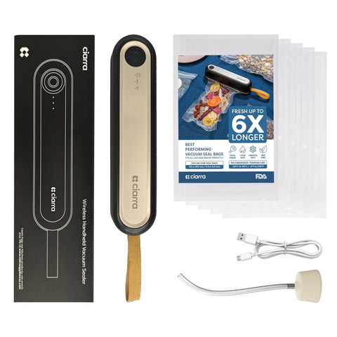CIARRA vacuum sealer with bag pack keeps you ready for immediate sealing