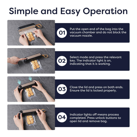 CIARRA handheld vacuum sealer external hose for versatile sealing tasks