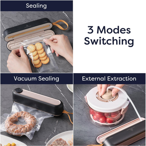 CIARRA handheld vacuum sealer seals quickly for busy meal prep
