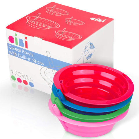 Kids enjoy breakfast with Cibi bowls in use at the table
