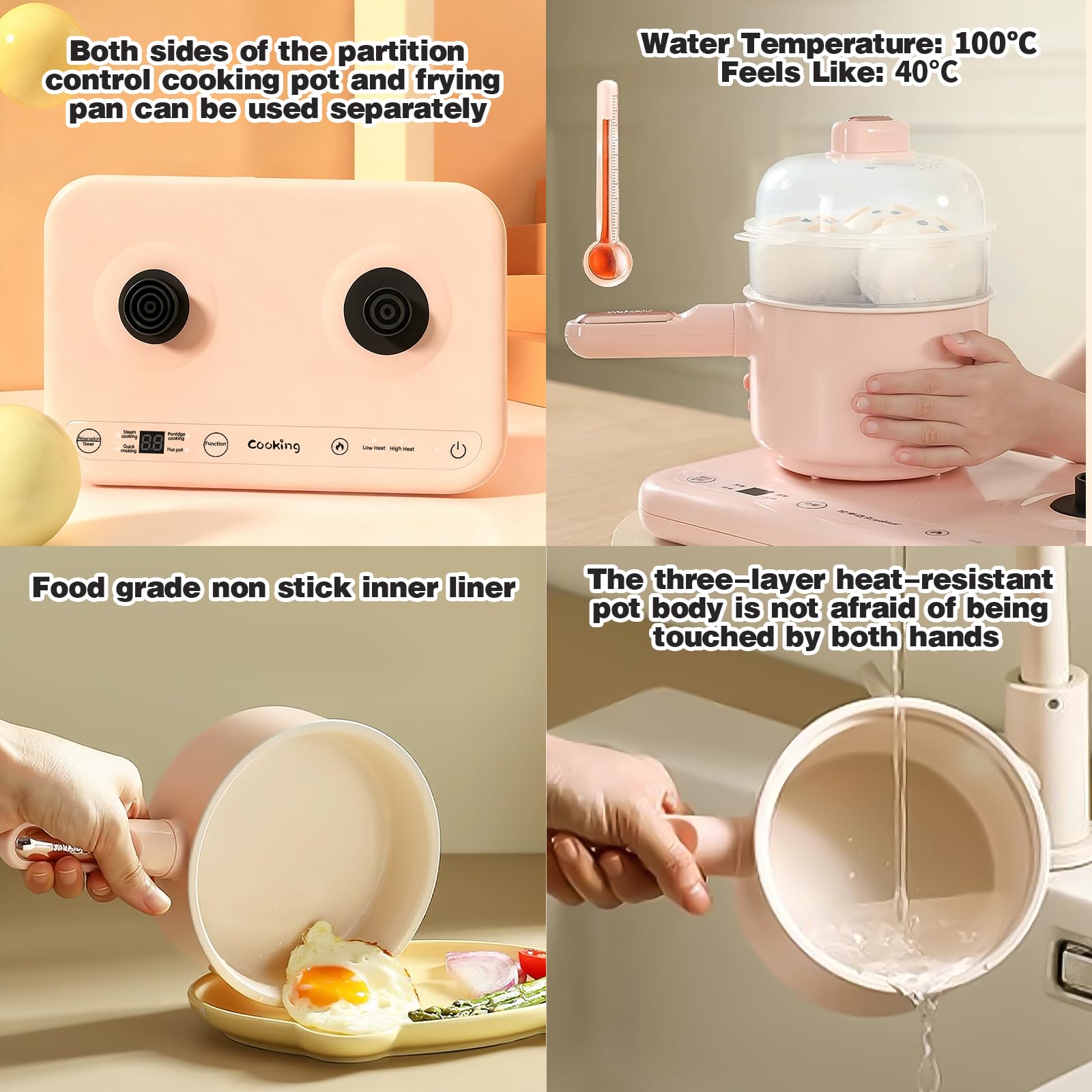 Cicicooie real kitchen-inspired design for Montessori-style learning in pink