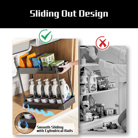 Cicilyna two-tier design supports detergents, spices, cosmetics, and more