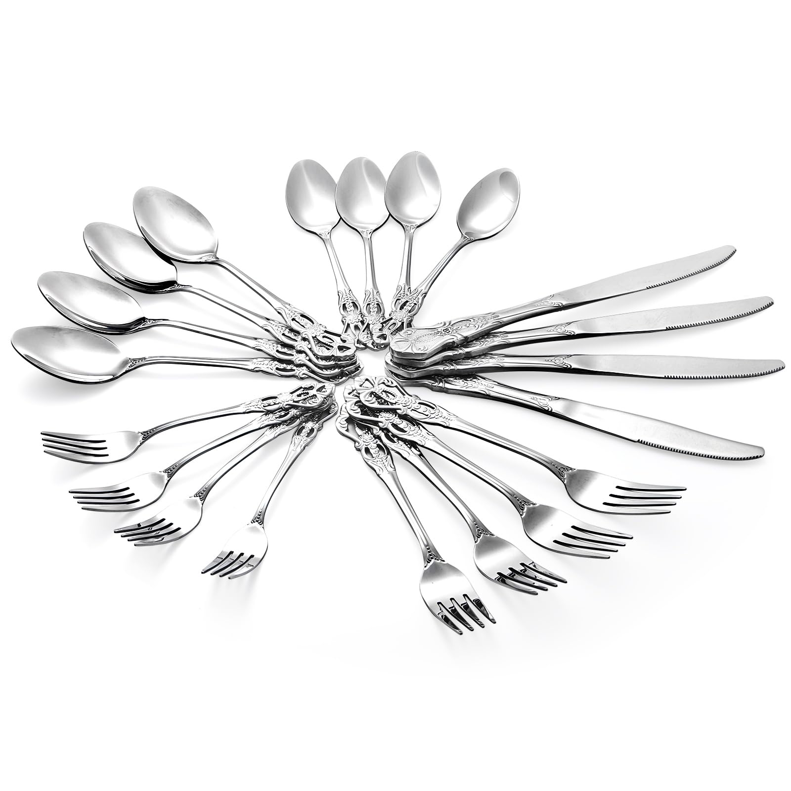 Cididu dinner spoons with smooth edges for comfortable handling.