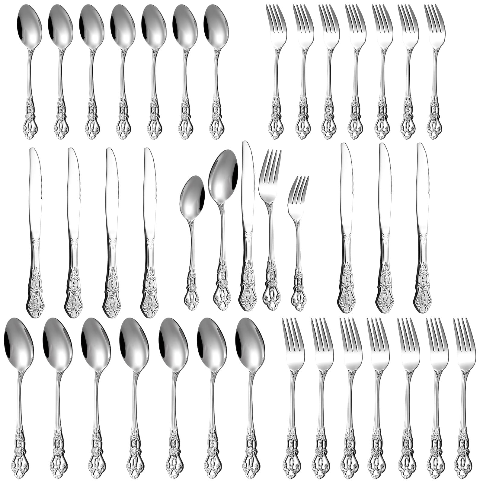 Cididu wedding or party table setup with timeless silver tone.