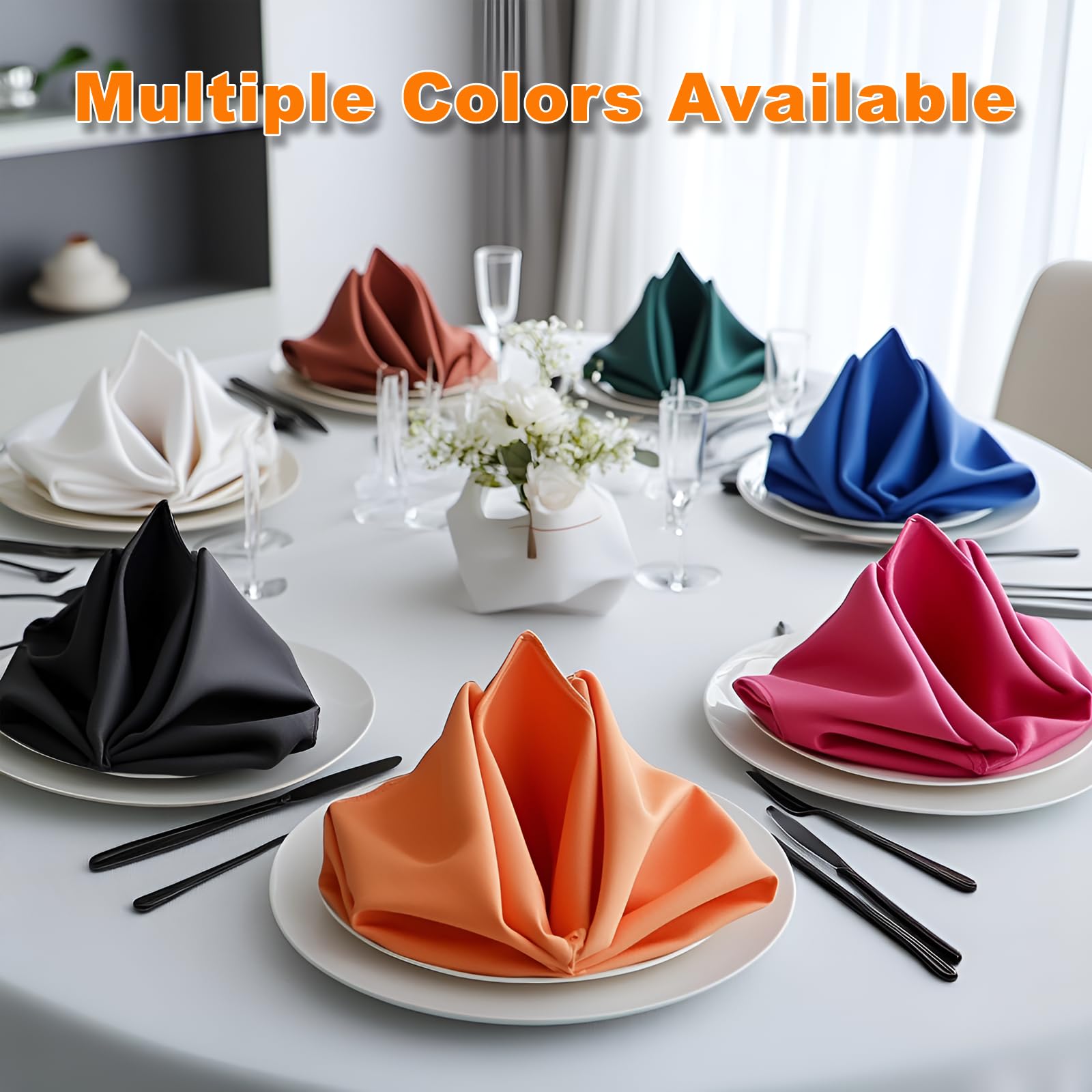 Cieltown napkins show machine-washable care and color-fast look